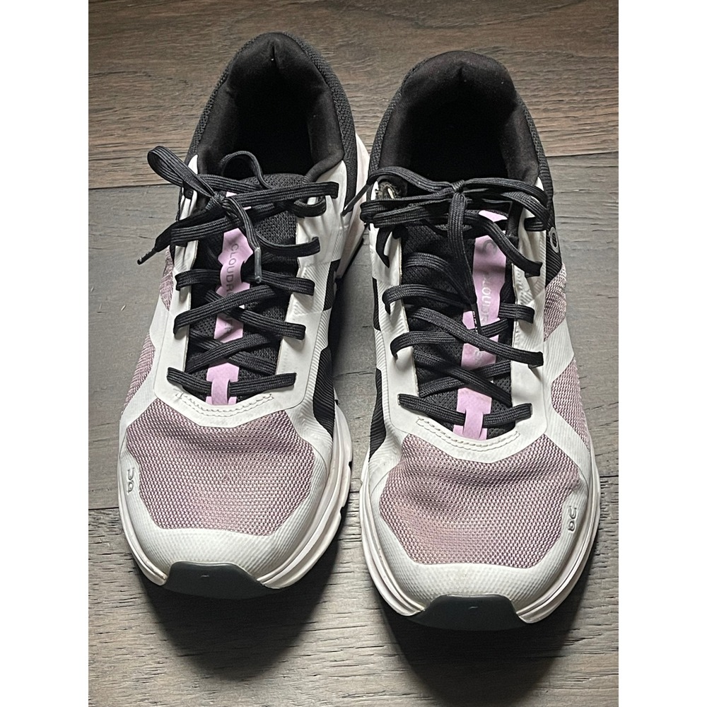 On Cloudrunner Women Running Shoes White Black Lavender US 9 Sneakers